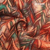 现货直销涤氨弹力针织冰麻印花女装连衣裙 中老年休闲装